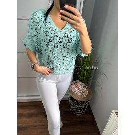 DIANA menta horgolt felső