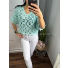 DIANA menta horgolt felső