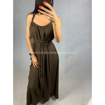 TINA csokibarna maxi ruha