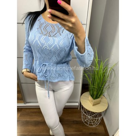 HÉLI babakék horgolt felső
