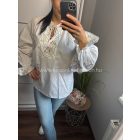 GABI fehér kék blúz