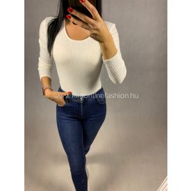 Törtfehér bordás body