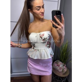 SÍNA fehér virágos top