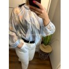 DEBBY kék mintás ing