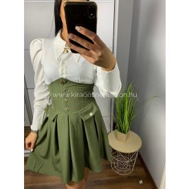 BOGLÁRKA khaki -fehér ruha