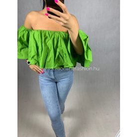 Zöld vállra húzható felső