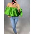 Zöld vállra húzható felső