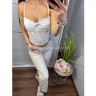 RITA fehér csipke top