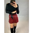 Piros tyúklábmintás nadrágszoknya