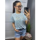 CSENI babakék csipke felső