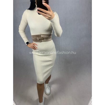 BRIÓ beige midi ruha