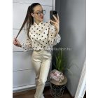 PÖTYI beige pöttyös blúz