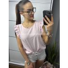 NARA rózsaszín kockás felső