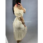 FLORENTINA ekrú maxi ruha