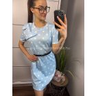 MONIC kék pöttyös tunika, ruha