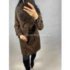 STEFÁNIA csokibarna szövetkabát