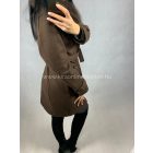 STEFÁNIA csokibarna szövetkabát