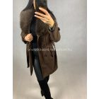 STEFÁNIA csokibarna szövetkabát