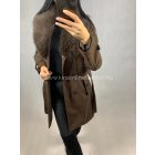 STEFÁNIA csokibarna szövetkabát