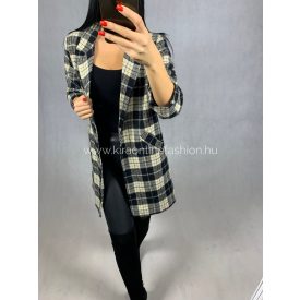 ZORANA fekete kockás kabát