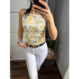 LINA sárga virágmintás top