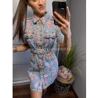 NETTA rózsaszín virágos ruha