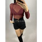 RUBIN burgundi felső