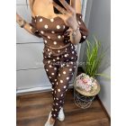 ZOYA barna pöttyös szett