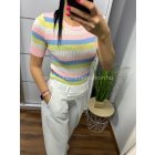 Rózsaszín csíkos felső